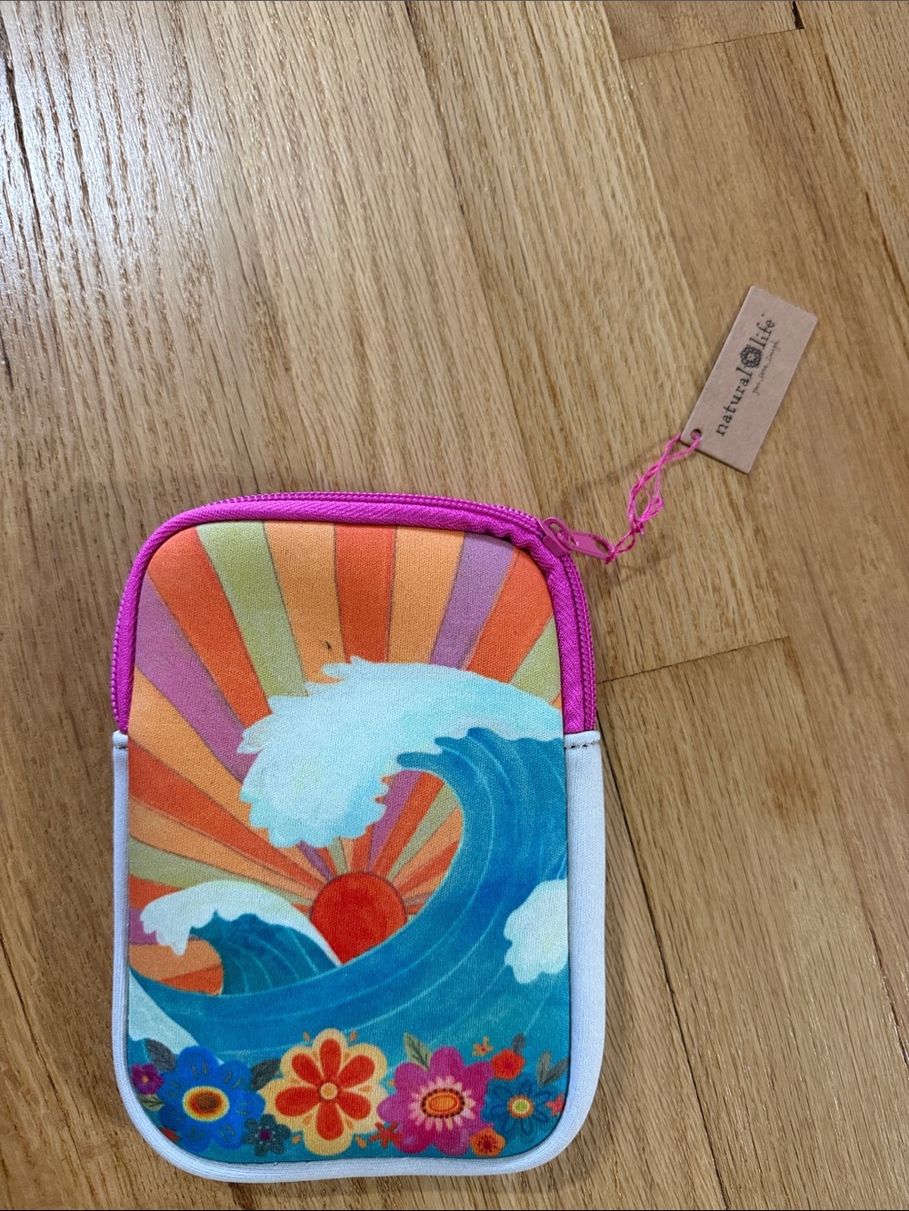 NWT Natural Life Ocean Wave Mini Pouch